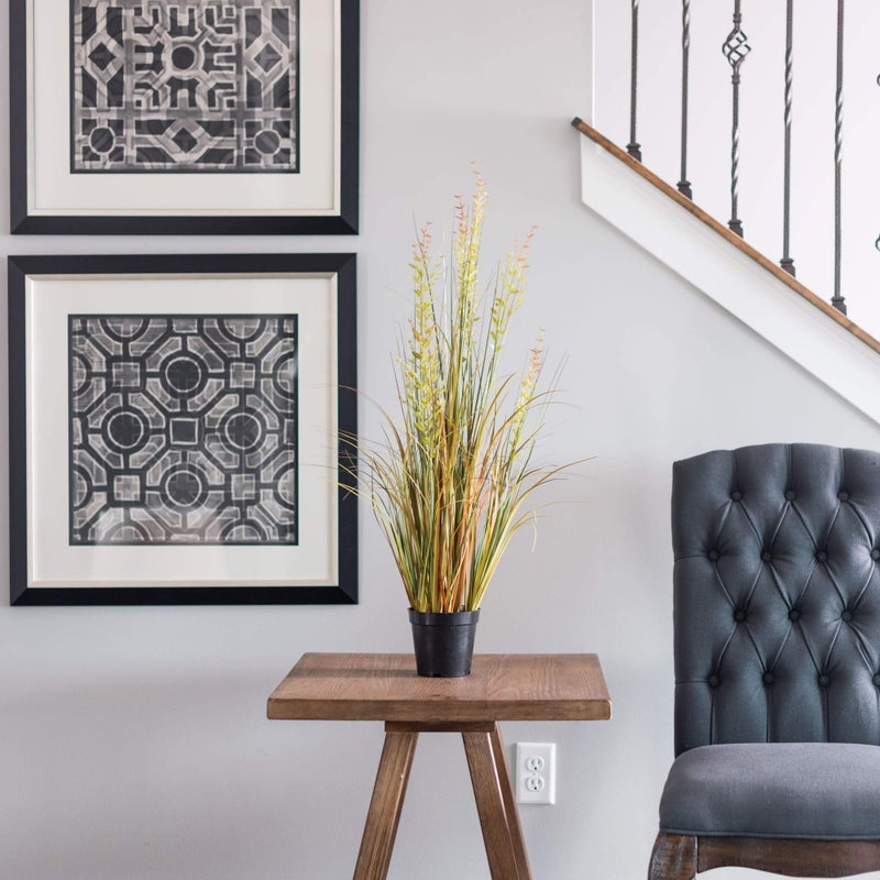 Vickerman Everyday 24" Artificial Green and Brown Grass with Black Plastic Pot - Faux Grass Plant Decor - Home Or Office Indoor Greenery Accent - Image 4